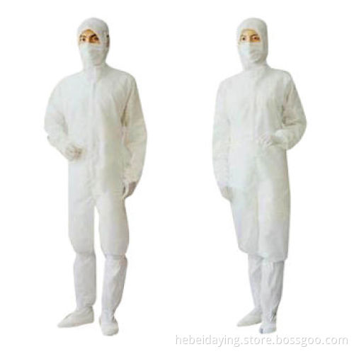 Workwear for High-class Clean Room, with Hood Coverall and Elasticized Ankles